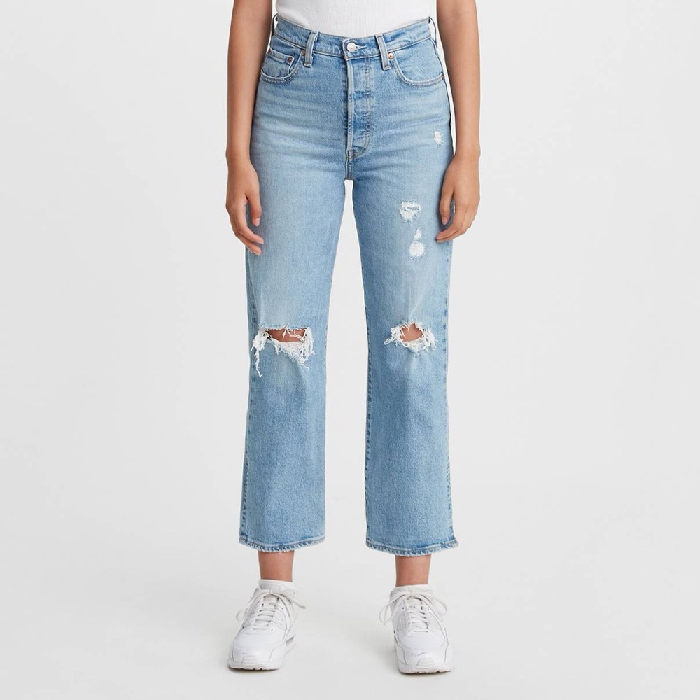 RIBCAGE STRAIGHT ANKLE WOMEN'S JEANS in Medium Wash
